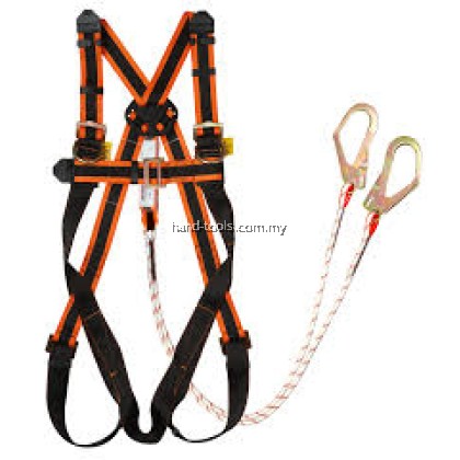 Full Body Harness 3 D-ring – Double Kernmantle Lanyard Set PFP-FBH-118-SET-LYKM